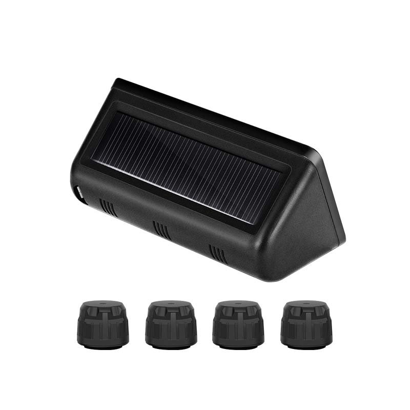 TPMS Cardisplay Tire Pressure Alarm Monitoring System with Solar Energy Intelligent Temperature Alarm Fuel Saving with 4 Sensors