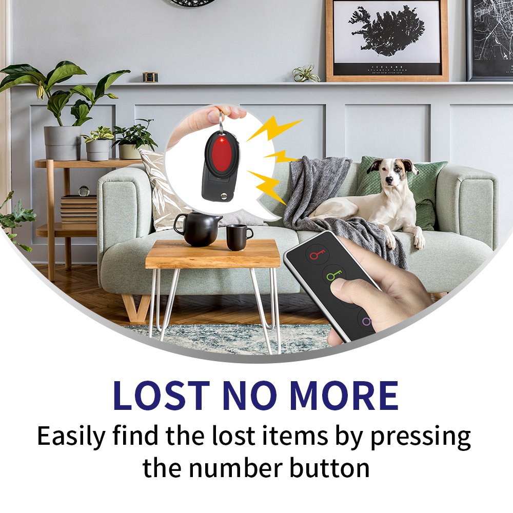 Key Finder With Sim Card of 4 Find My Keys Device Stick on Remote Finder Beeper Tracker Tags for Car Keys and Control Finder