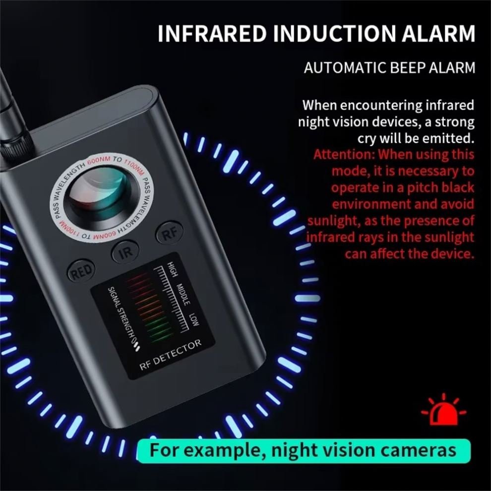 Handheld Hidden Camera Detector Anti Mini Gadgets Wireless Signal Car GPS Infrared Search Devices