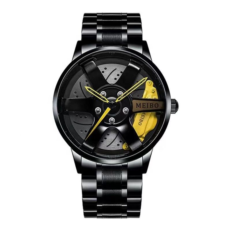 Hot Sale Drop Shipping Rim Watch High Quality Wholesale Men Women Watches Quartz Spinning Waterproof Wrist Car Wheel Watch