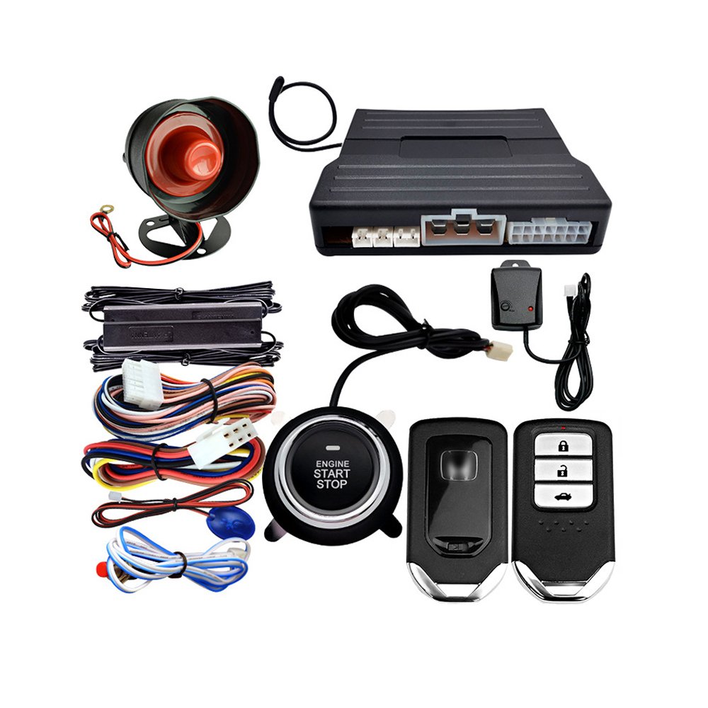 GPS GSM PKE Keyless Entry Car Alarms System 4G Remote Starter with Smartphone APP