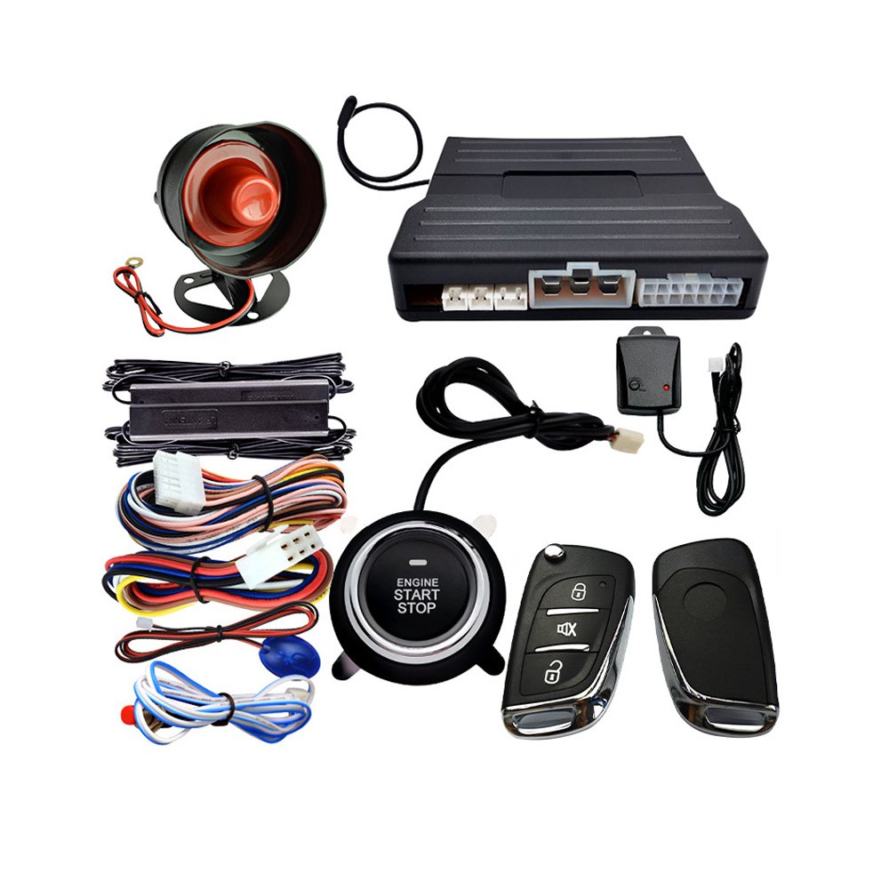 GPS GSM PKE Keyless Entry Car Alarms System 4G Remote Starter with Smartphone APP