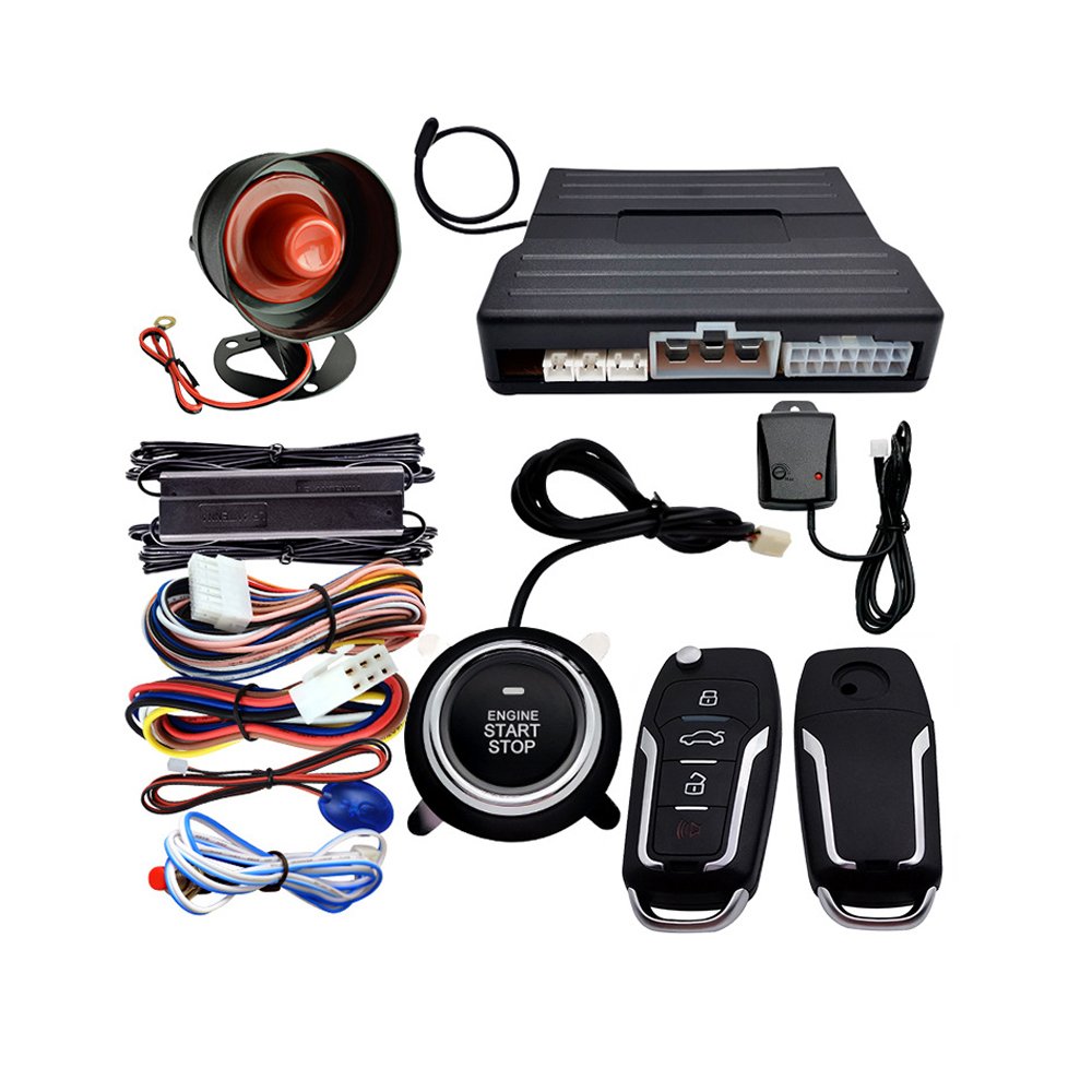 GPS GSM PKE Keyless Entry Car Alarms System 4G Remote Starter with Smartphone APP