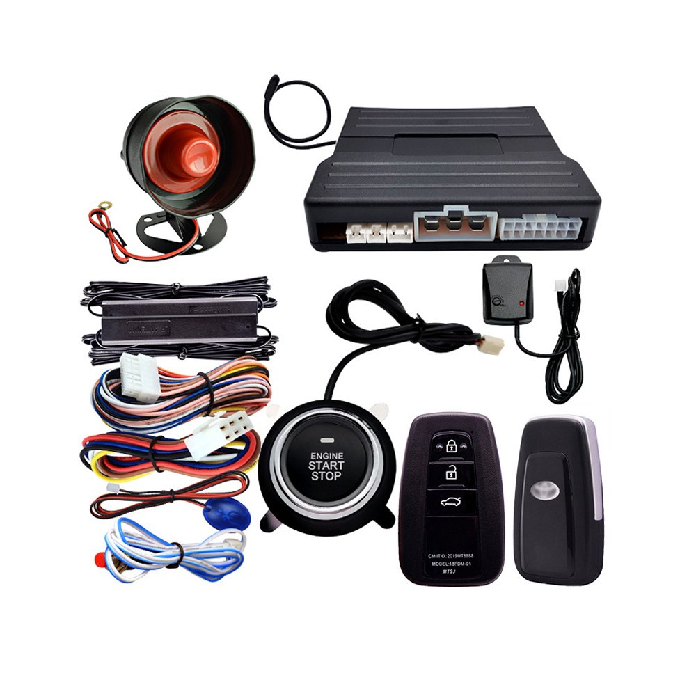 GPS GSM PKE Keyless Entry Car Alarms System 4G Remote Starter with Smartphone APP