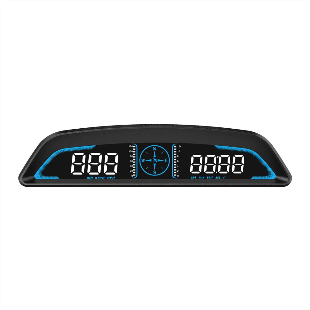 GPS Projector Touch Screen Car Hud OBD Head up Display Vehicle Speed Time Compass Level On-Board Display Car Alarm