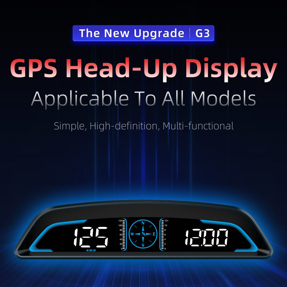GPS Projector Touch Screen Car Hud OBD Head up Display Vehicle Speed Time Compass Level On-Board Display Car Alarm