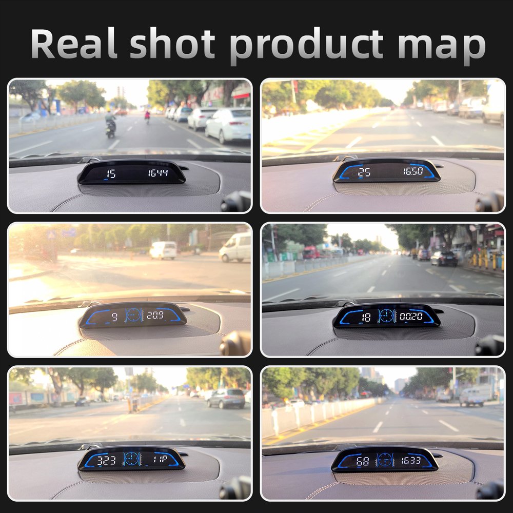 GPS Projector Touch Screen Car Hud OBD Head up Display Vehicle Speed Time Compass Level On-Board Display Car Alarm