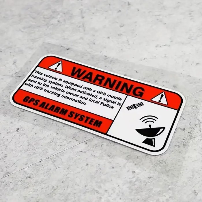 Custom Color Car Satellite Positioning Warn Sticker Anti-Theft GPS Alarm Safety Warning Sign Sticker