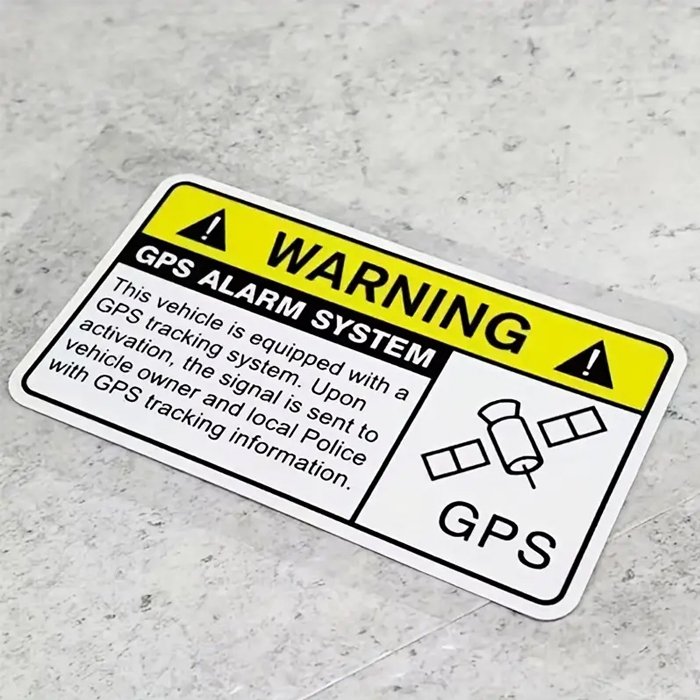 Custom Color Car Satellite Positioning Warn Sticker Anti-Theft GPS Alarm Safety Warning Sign Sticker