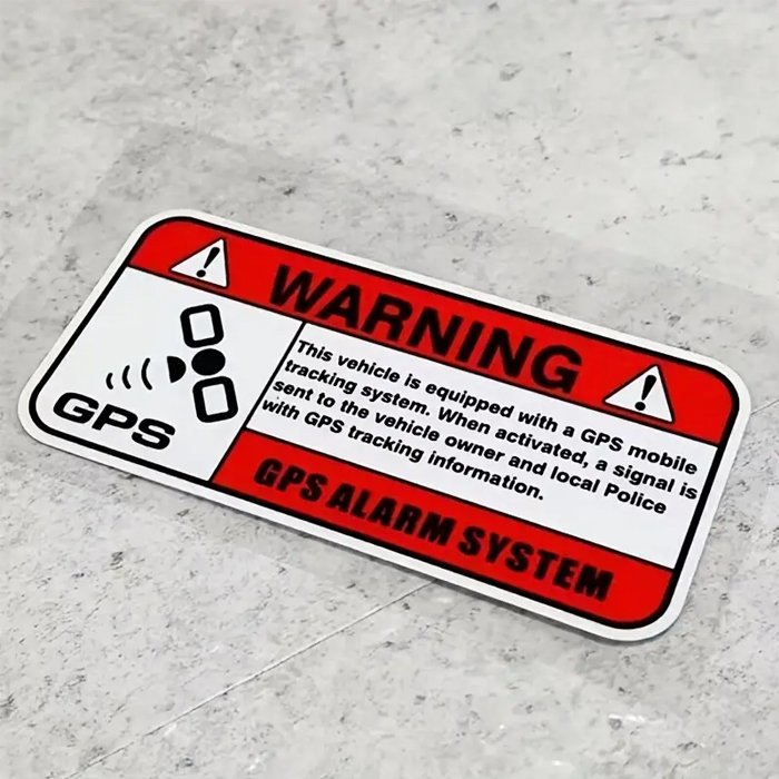Custom Color Car Satellite Positioning Warn Sticker Anti-Theft GPS Alarm Safety Warning Sign Sticker