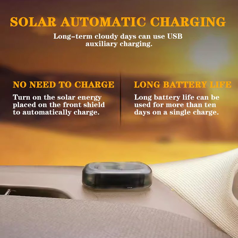 Hot Sale Blue Red LED Car Warning Light Lamp Security Anti-Theft Flash Blinking Caution Car Solar Alarm Light
