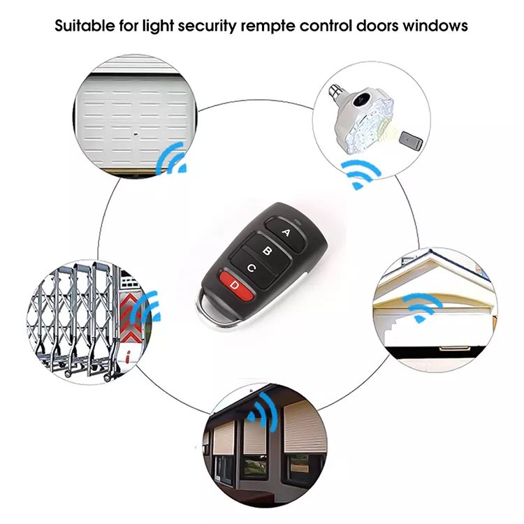 315MHz 433MHz Wireless RF Garage Door Opener Remote Control 4 Buttons Remote Control Duplicator