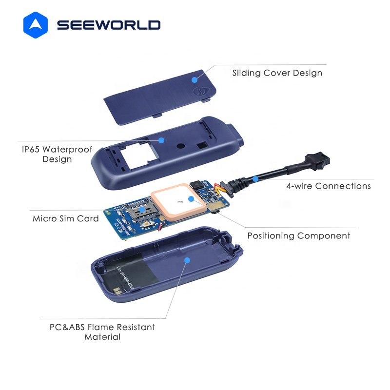 SEEWORLD Small Car 4G Support GEO Fence Anti Theft Gps Tracking Locator for Motorcycles With Android IOS APP