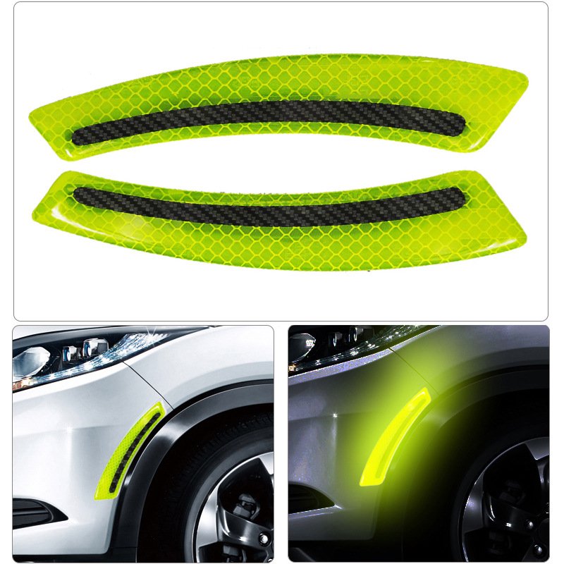 The Latest Car Wheel Arches Sticker with PVC Noctilucent Wheel Reflective Warning Decal Stripe Stickers