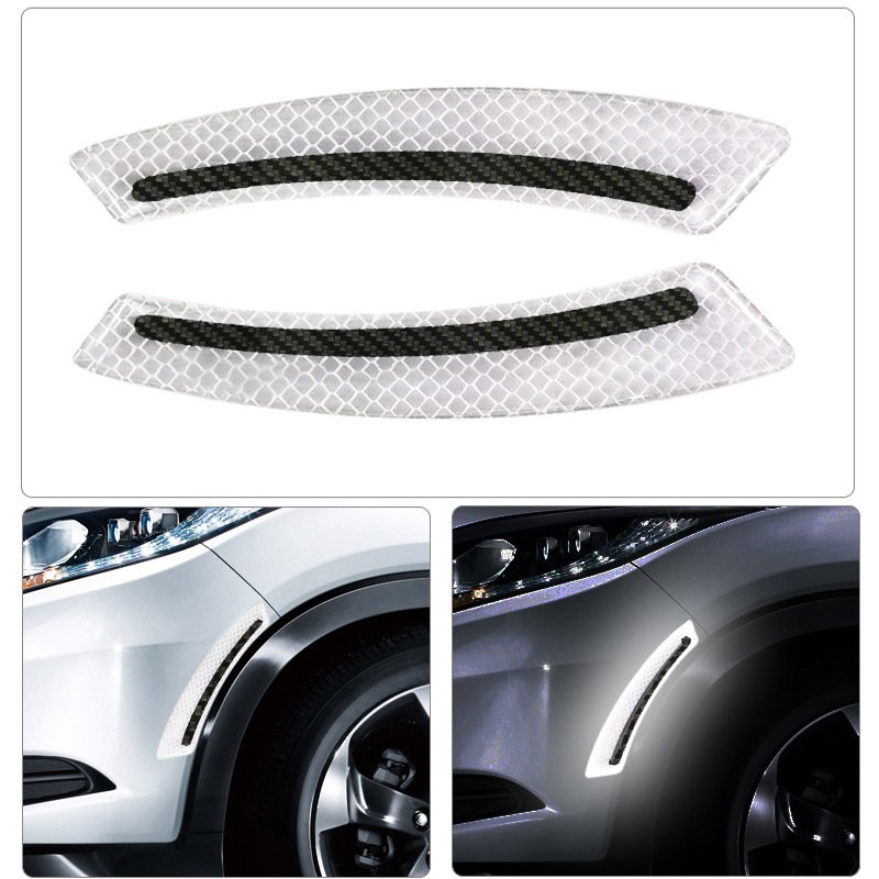 The Latest Car Wheel Arches Sticker with PVC Noctilucent Wheel Reflective Warning Decal Stripe Stickers