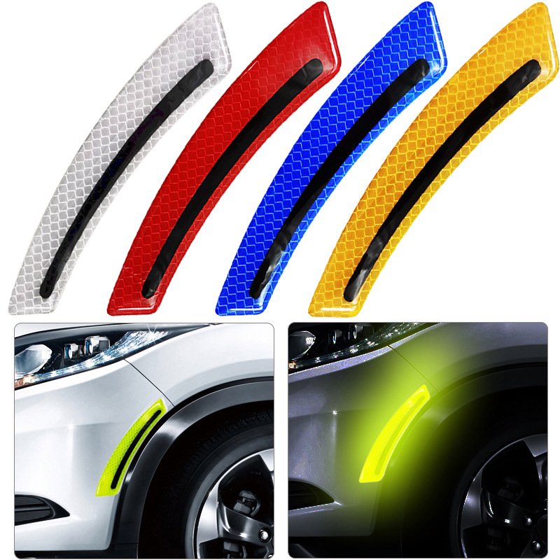 The Latest Car Wheel Arches Sticker with PVC Noctilucent Wheel Reflective Warning Decal Stripe Stickers