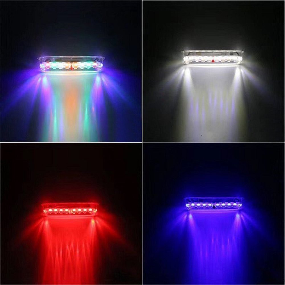 Solar Led Car Burglar Alarm 10 Leds Anti-theft Warning Light Vibration Light Sensor Motorcycle Anti-collision Flashing Light