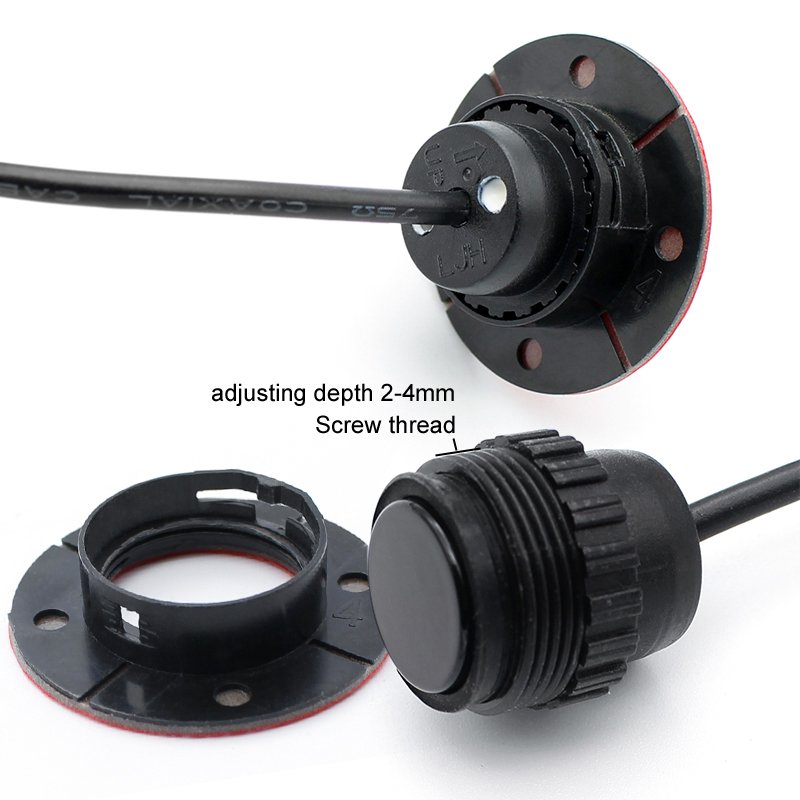 GreenYi Car Flat Parking Sensor System with 13MM Adjustable Round Sensors Reverse Backup Radar Sound Buzzer Alarm Waterproof