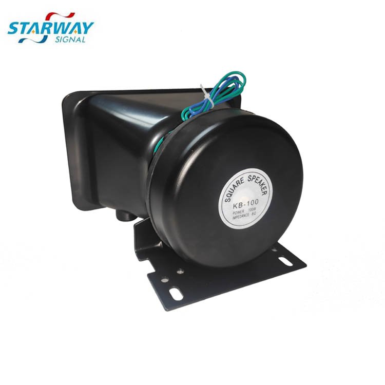 Starway 100W Emergency Warning Car Alarm Siren Horn Speaker Slim Electronic Siren Horn Speaker for Sale