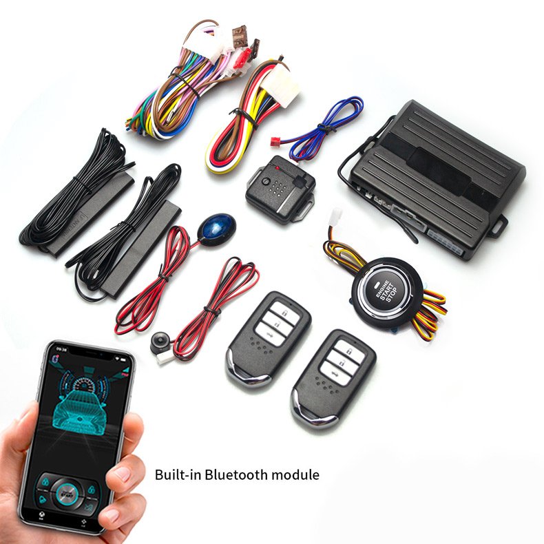 Universal 12v Car Alarm One-click Start Modification Mobile Phone Control Car Keyless Entry Remote Directional Light Flashing