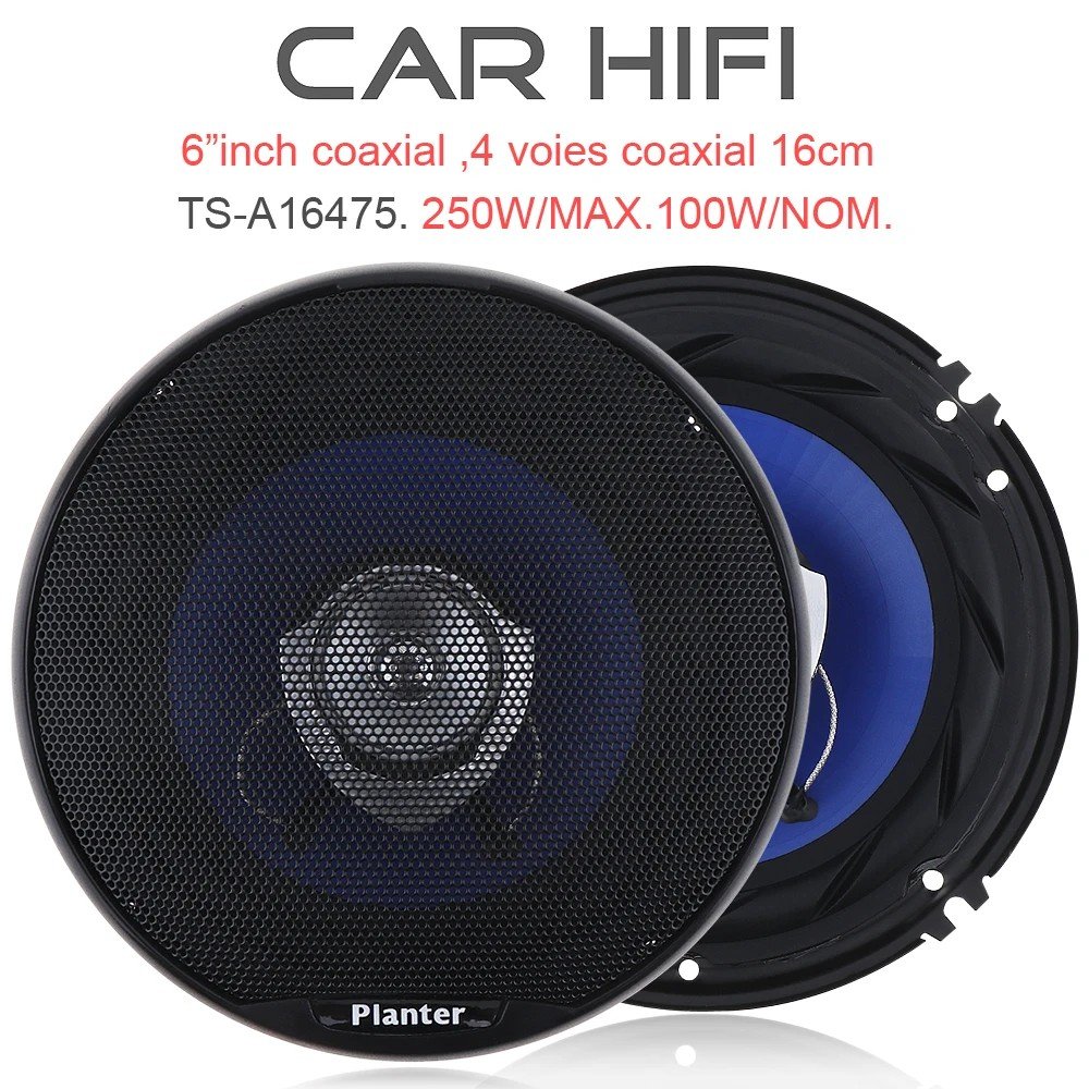 2pcs 6.5 Inch Car HiFi Coaxial Speaker Vehicle Door Auto Audio Music Stereo Full Range Frequency Speakers for Cars