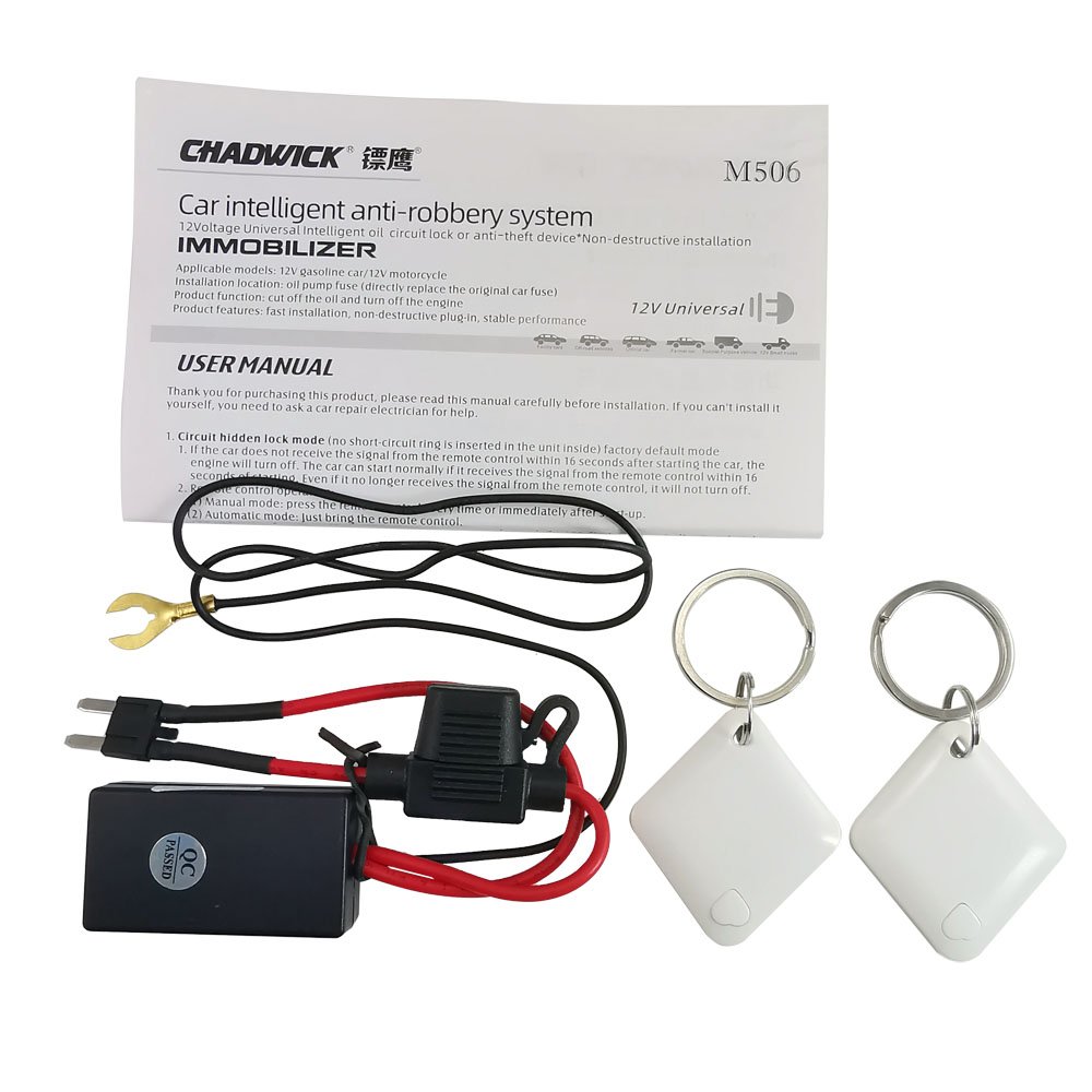 2024 Anti Hijacking Car Immobilizer Safeguard 12V Universal Oil Circuit Lock Anti-theft Alarm for Motorcycle