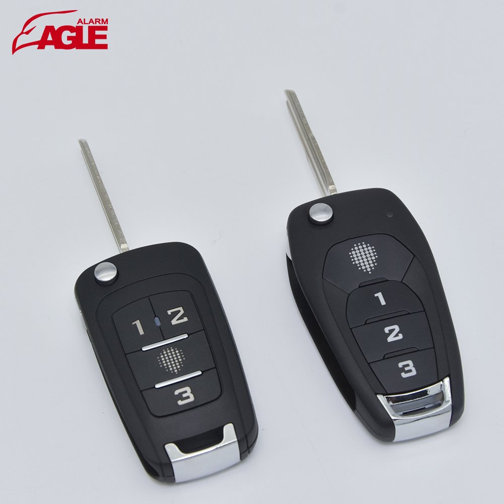 2024 Newest 4 Buttons Flip Remote Key 433mhz C-hevrolet Remote Car Key for Car Alarm