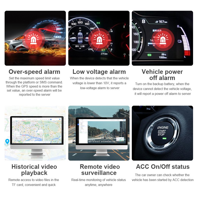 AOEDI D03 Car Truck Adas Sd Card Mdvr Monitor Kit 4G Gps Fleet Tracking Ai Mobile Dvr Camera for Truck Fleet Management