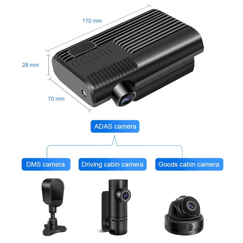 AOEDI D03 Car Truck Adas Sd Card Mdvr Monitor Kit 4G Gps Fleet Tracking Ai Mobile Dvr Camera for Truck Fleet Management