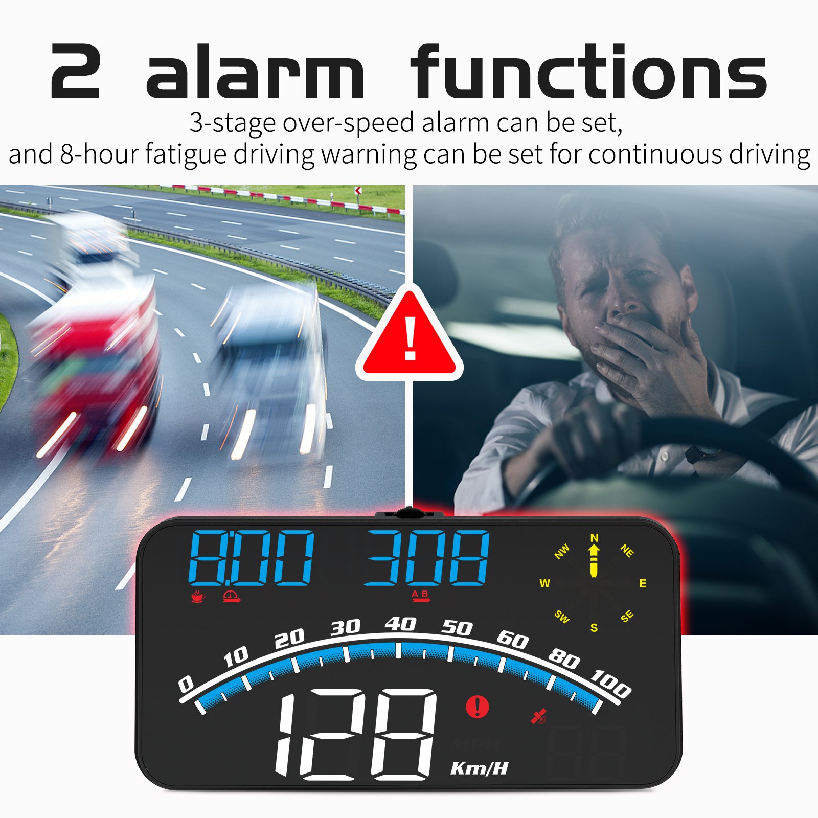 Hot Selling HUD Automotive Universal Head-up Display GPS Speeding Alarm Navigation Positioning Car Display Screen