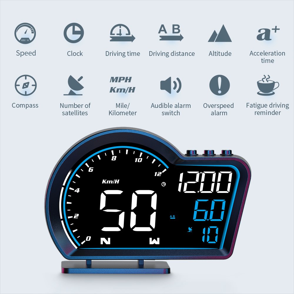 G16 Car Digital GPS Speedometer Universal Heads up Display