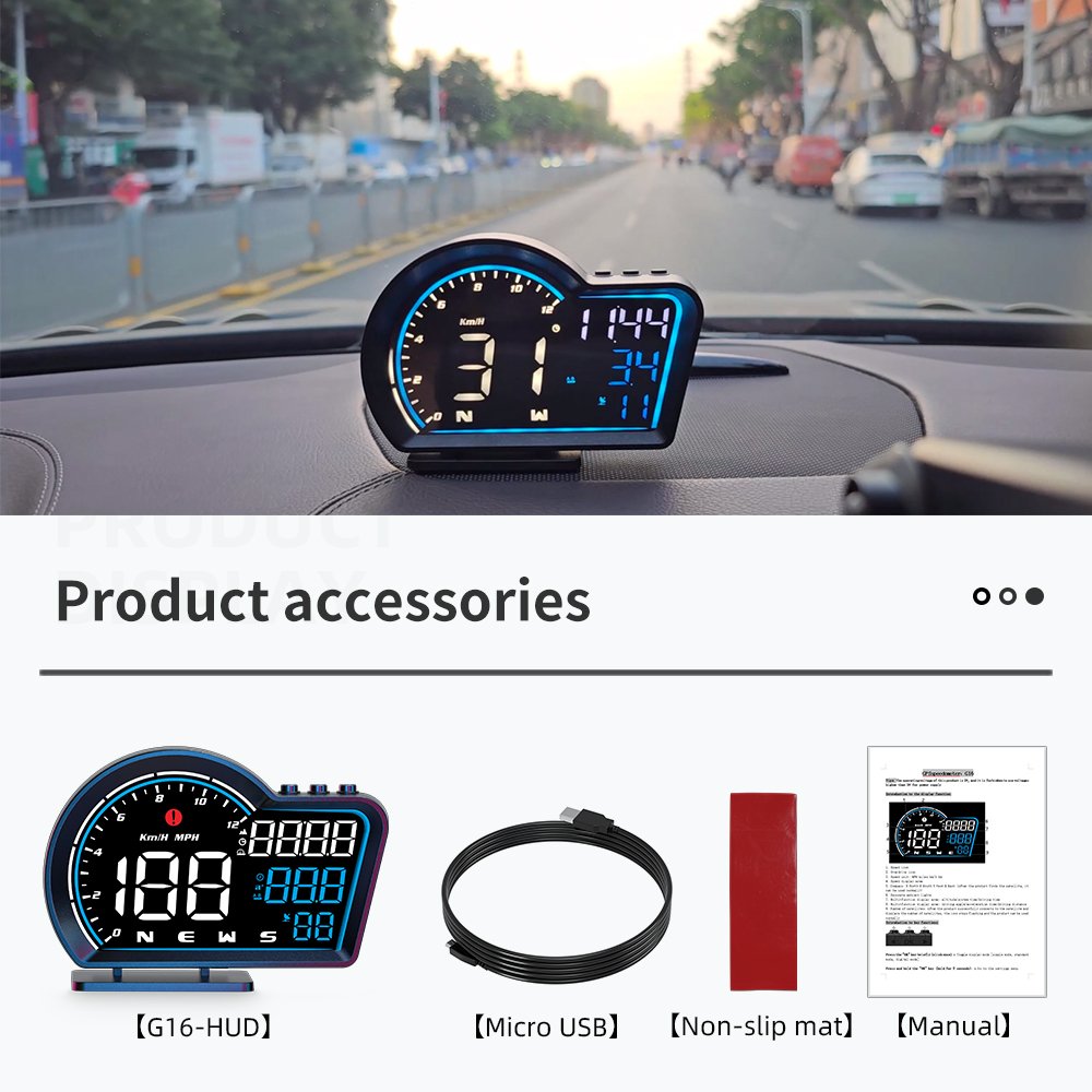 G16 Car Digital GPS Speedometer Universal Heads up Display
