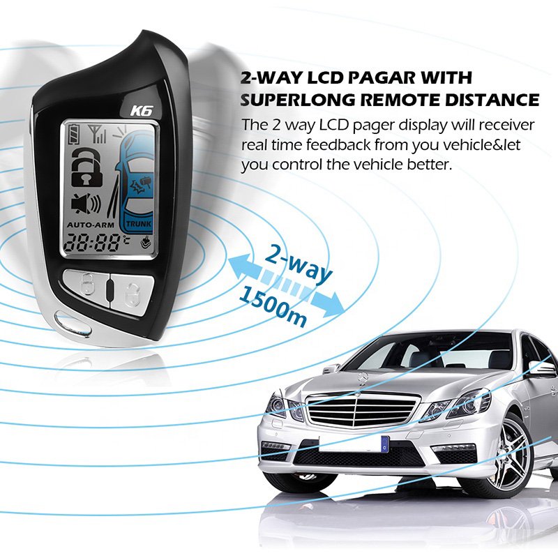 SPY Caralarms 2way Car Security Shock Sensor Alarm System Keyless Entry Engine Remote Start