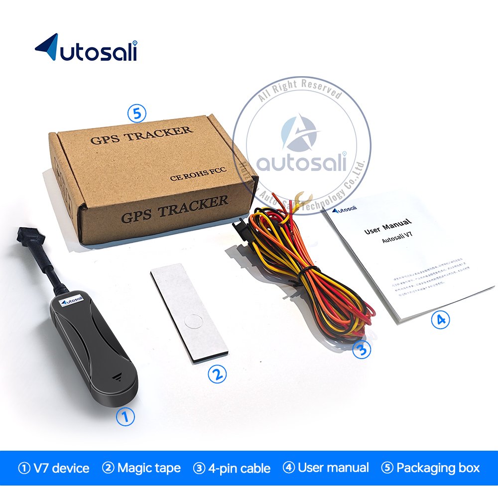 Auto-Sali V7 Vehicle Tracker with Driving Behavior Analysis for Auto Insurance IOT Solution with System Tracking Device for Car