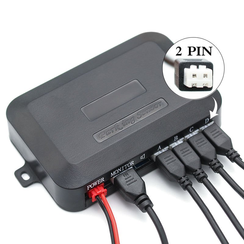 GreenYi LED Display Car Vehicle Reverse Backup Radar System with 4PCS 16MM Flat Parking Sensors 12V for All Cars