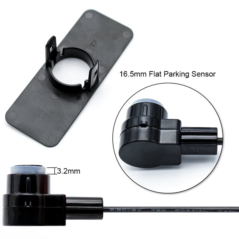 GreenYi LED Display Car Vehicle Reverse Backup Radar System with 4PCS 16MM Flat Parking Sensors 12V for All Cars