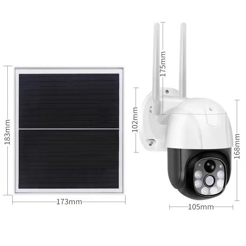 Solar CCTV Camera with SIM Card PTZ 1080P Night Vision Intelligent Tracking Field 4G Solar Camera
