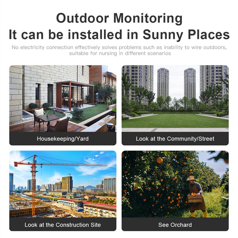 Solar CCTV Camera with SIM Card PTZ 1080P Night Vision Intelligent Tracking Field 4G Solar Camera