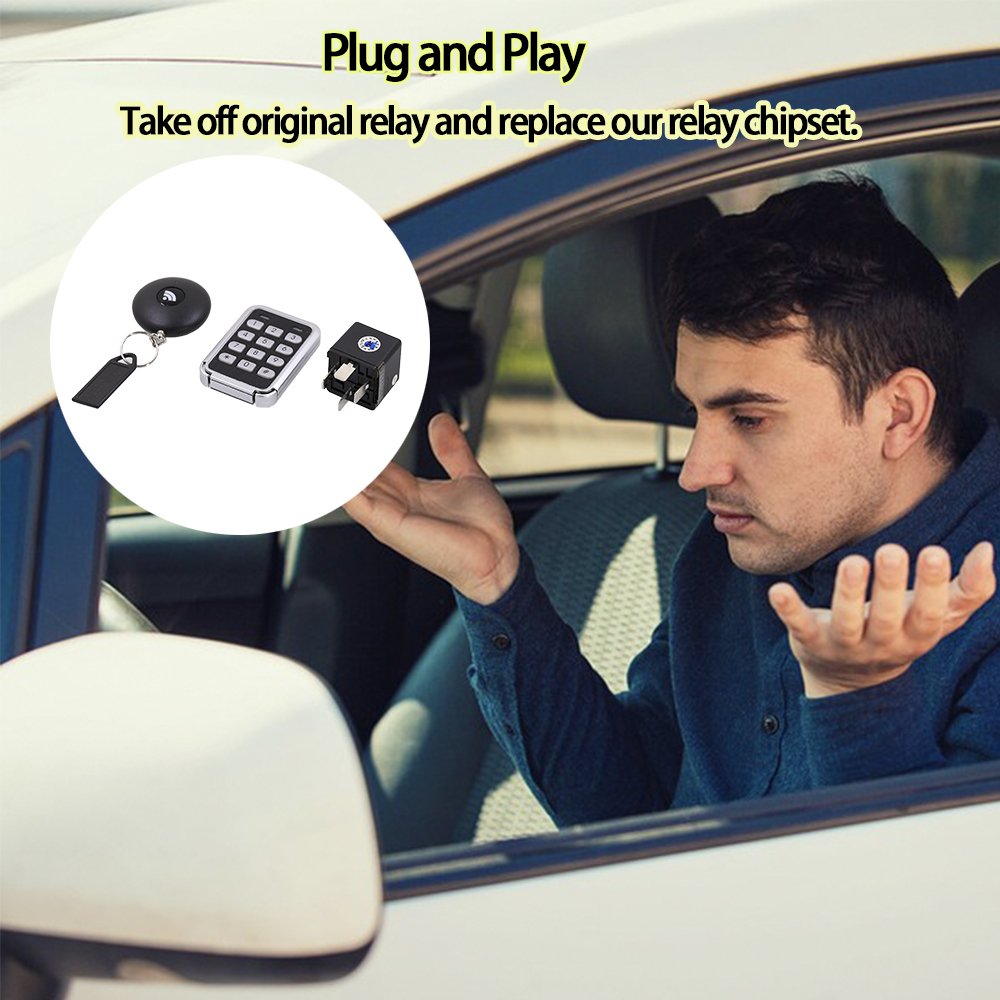 Smart Car Alarm Anti Theft System with Remote Control Key+Password Pad with 8 Kinds of Relay for Almost Universal Cars