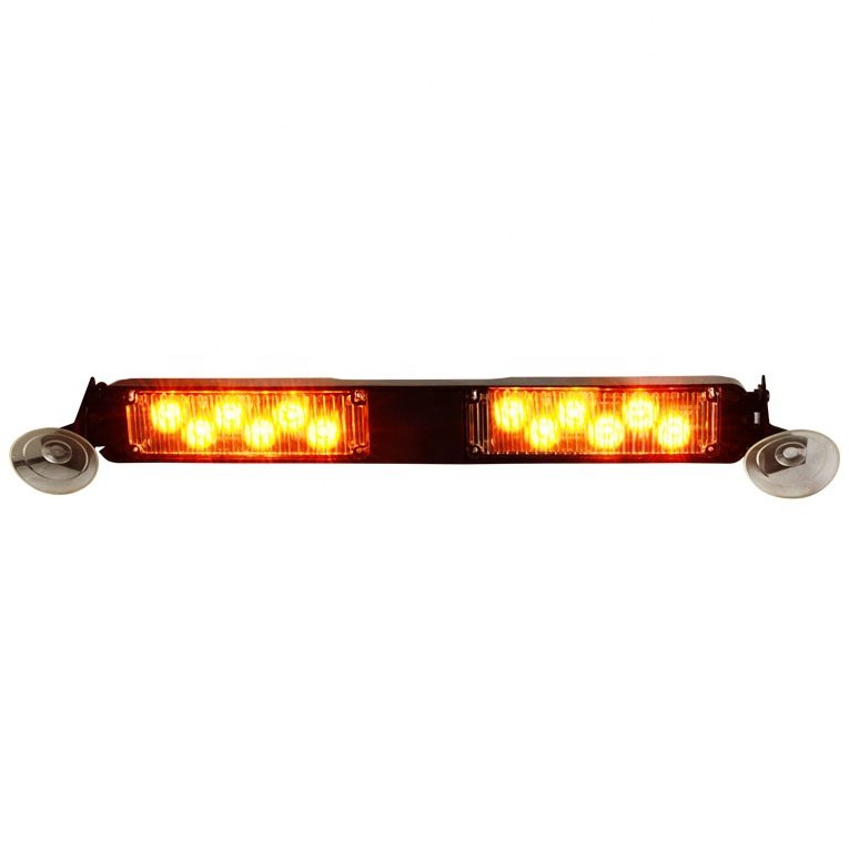 1W Windshield Dash Emergency Strobe Lights Roof / Dash/ Windshield Car Interior Lights Warning Strobe Visor Light for Vehicle