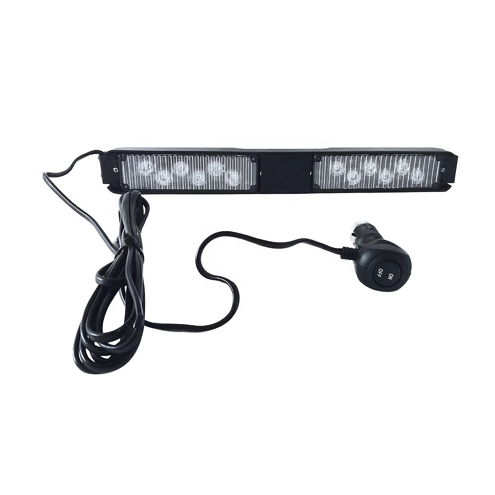 1W Windshield Dash Emergency Strobe Lights Roof / Dash/ Windshield Car Interior Lights Warning Strobe Visor Light for Vehicle