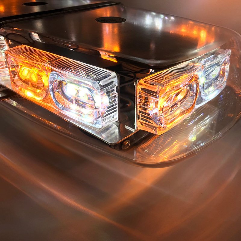 LED Car Roof Flashing Flasher Led Fog Traffic Emergency Warning Lights Short Row Ceiling Lamp Truck Alarm Strobe Car Accessories