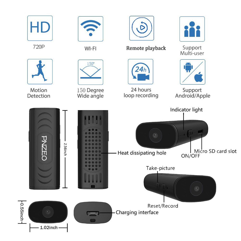OEM W2 720P HD Remote Monitoring Video Surveillance Camera Home Security Wireless Security Wifi Mini Wi Fi Camera