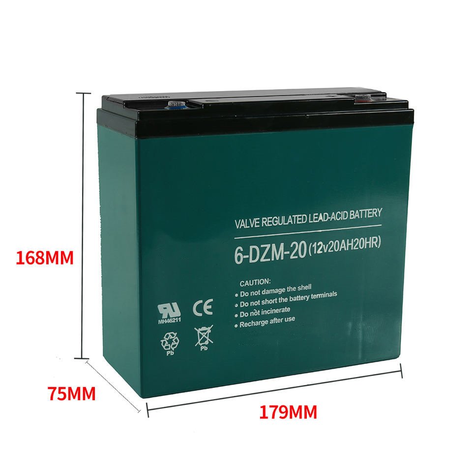 12v 12ah Lead Acid Battery for Ev 2 Three Wheel Tricycle 28/26Ah 12v20 6-DZM-20 E Bike Battery 72v