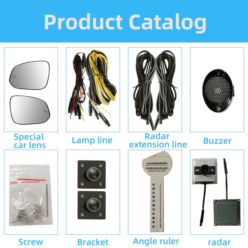 For Toyota Hanlanda Land Cruiser Prado Car Bsd Mirror 24GHz radar lane Change Auxiliary System Bsm Blind Spot Detection System