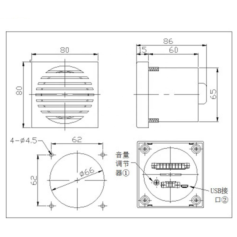 Music Alarm for AGV Cars, Robots, Machine Tools, Automation Equipment and Automation Lines signal Broadcasts