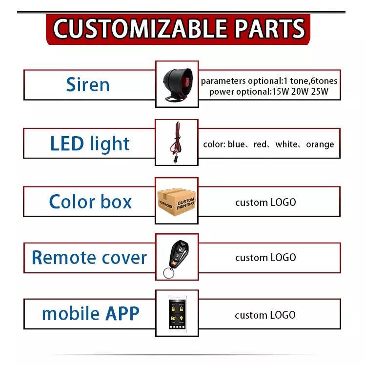 HOTSALE Octopus Eagle Remote Control Anti-hijacking Universal One Way Car Alarms Auto Vehicle Security System Car Accessories