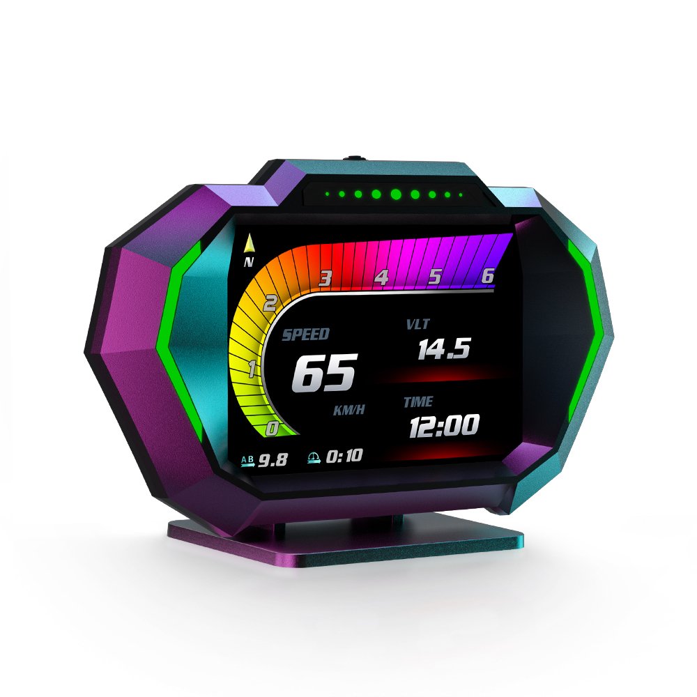 New Upgrade Obd2 Meter Digital Car Speedometer Hud P24 with Accelerometer g Value Diagnostic Tools for Cars