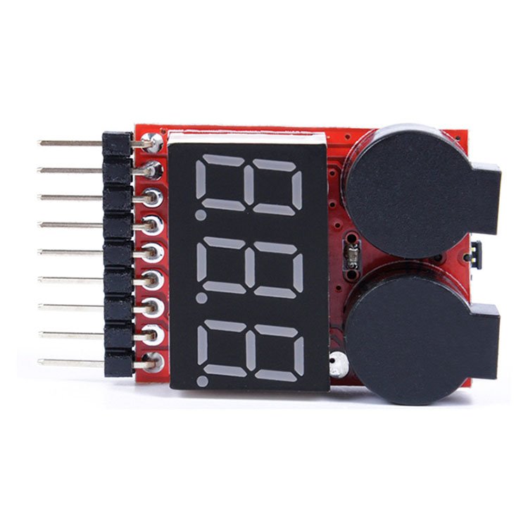 Lipo Checker Low Voltage Tester Volt Meter Monitor Battery Buzzer Alarm 1-8S for RC Lipo Battery Remote Control Toys