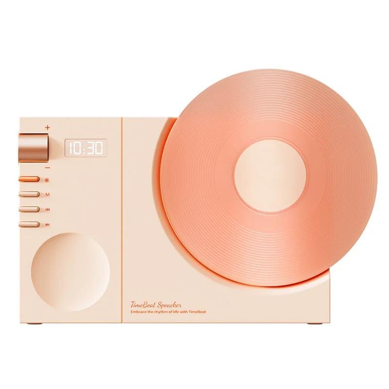 Bluetooth Speaker Desktop Retro Clock Speaker Digital Alarm Clock Subwoofer Film Rotatable Audio Home Smart Stereo BT Speaker